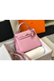 Hermes Kelly 25cm Sellier Bag In Mauve Sylvestre Epsom Leather  Replica