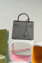 Hermes Kelly 25cm Tote Bag Togo Leather K2138 Grey  Replica