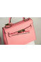 Hermes Kelly 25cm Tote Bag Togo Leather K2138 Pink  Replica