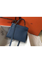 Hermes Kelly 28cm Bag In Blue Agate Clemence Leather GHW  Replica