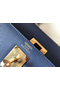 Hermes Kelly 28cm Bag In Blue Agate Epsom Leather GHW  Replica
