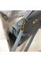 Hermes Kelly 28cm Bag In Blue Lin Clemence Leather GHW  Replica
