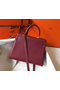 Hermes Kelly 28cm Bag In Bordeaxu Clemence Leather GHW  Replica