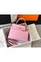 Hermes Kelly 28cm Bag In Mauve Sylvestre Epsom Leather GHW  Replica
