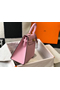 Hermes Kelly 28cm Bag In Mauve Sylvestre Epsom Leather GHW  Replica