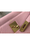 Hermes Kelly 28cm Bag In Pink Clemence Leather GHW  Replica