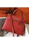 Hermes Kelly 28cm Bag In Red Epsom Leather GHW  Replica
