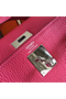 Hermes Kelly 28cm Bag In Rose Red Clemence Leather PHW  Replica