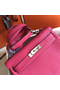 Hermes Kelly 28cm Bag In Rose Red Clemence Leather PHW  Replica