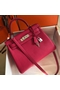 Hermes Kelly 28cm Bag In Rose Red Clemence Leather PHW  Replica