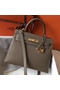 Hermes Kelly 28cm Bag In Taupe Grey Epsom Leather GHW  Replica