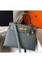 Hermes Kelly 28cm Bag In Vert Amande Epsom Leather GHW  Replica