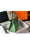 Hermes Kelly 28cm Bag In Vert Criquet Epsom Leather GHW  Replica