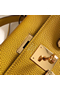 Hermes Kelly 28cm Bag In Yellow Clemence Leather GHW  Replica