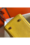 Hermes Kelly 28cm Bag In Yellow Clemence Leather GHW  Replica