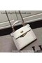 Hermes Kelly 28cm Shoulder Bag Croco Leather K28 OffWhite  Replica