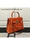 Hermes Kelly 28cm Shoulder Bag Croco Leather K28 Orange  Replica
