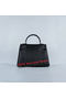 Hermes Kelly 28cm Shoulder Bags Black Grainy Leather Gold  Replica