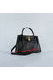 Hermes Kelly 28cm Shoulder Bags Black Grainy Leather Gold  Replica