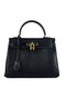 Hermes Kelly 28cm Shoulder Bags Black Grainy Leather Gold  Replica