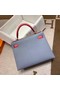 Hermes Kelly 28cm Shoulder Bags Epsom Leather KL28 blue&Pink  Replica