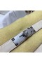 Hermes Kelly 28cm Shoulder Bags Epsom Leather KL28 creamy-white  Replica