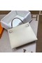Hermes Kelly 28cm Shoulder Bags Epsom Leather KL28 creamy-white  Replica
