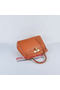Hermes Kelly 28cm Shoulder Bags Orange Grainy Leather Gold  Replica