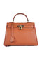 Hermes Kelly 28cm Shoulder Bags Orange Grainy Leather Gold  Replica