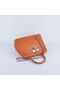 Hermes Kelly 28cm Shoulder Bags Orange Grainy Leather Silver  Replica