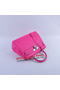 Hermes Kelly 28cm Shoulder Bags Peach Grainy Leather Silver  Replica
