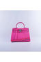 Hermes Kelly 28cm Shoulder Bags Peach Grainy Leather Silver  Replica