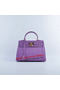 Hermes Kelly 28cm Shoulder Bags Purple Grainy Leather Gold  Replica