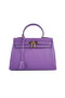 Hermes Kelly 28cm Shoulder Bags Purple Grainy Leather Gold  Replica