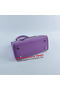 Hermes Kelly 28cm Shoulder Bags Purple Grainy Leather Silver  Replica