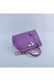Hermes Kelly 28cm Shoulder Bags Purple Grainy Leather Silver  Replica