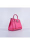 Hermes Kelly 28cm Shoulder Bags Rose Grainy Leather Silver  Replica