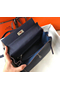 Hermes Kelly 32cm Bag In Dark Blue Clemence Leather PHW  Replica