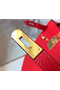 Hermes Kelly 32cm Bag In Red Clemence Leather GHW  Replica