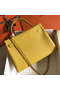 Hermes Kelly 32cm Bag In Yellow Clemence Leather GHW  Replica