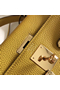 Hermes Kelly 32cm Bag In Yellow Clemence Leather GHW  Replica