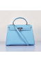 Hermes Kelly 32cm Bags Togo Leather Light Blue  Replica