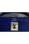 Hermes Kelly 32cm Shoulder Bag Blue Croco Patent Leather K32 Silver  Replica