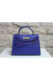 Hermes Kelly 32cm Shoulder Bag Blue Saffiano Leather K32 Gold  Replica
