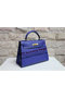 Hermes Kelly 32cm Shoulder Bag Blue Saffiano Leather K32 Gold  Replica