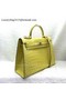 Hermes Kelly 32cm Shoulder Bag Croco Leather K32 Yellow  Replica