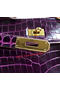 Hermes Kelly 32cm Shoulder Bag Croco Leather K32CO Purple  Replica