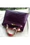 Hermes Kelly 32cm Shoulder Bag Croco Leather K32CO Purple  Replica