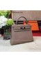 Hermes Kelly 32cm Shoulder Bag Grey TOGO Leather KY32 Silver  Replica