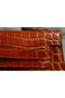 Hermes Kelly 32cm Shoulder Bag Orange Croco Patent Leather K32 Gold  Replica